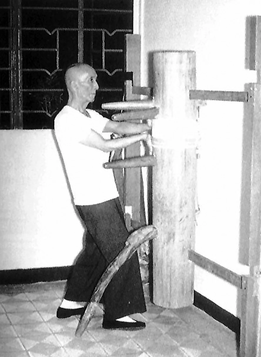 El primer muñeco de madera de la familia Yip Man en Hong Kong El primer muñeco de madera de la familia Yip Man en Hong Kong